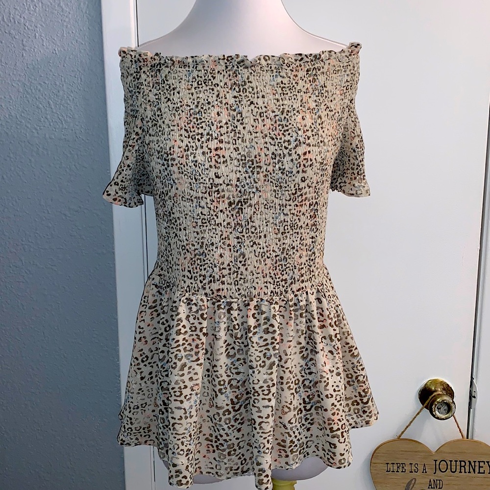 Cato - Off the Shoulder Peplum Top